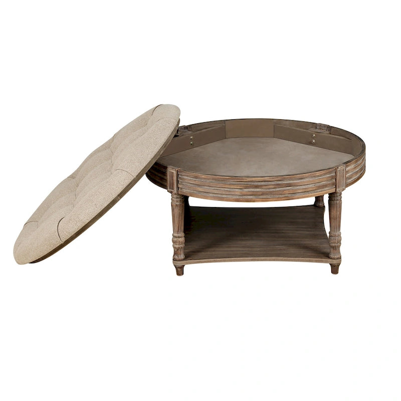 Large Round Ottoman Coffee Table