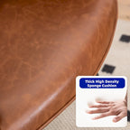 Bonded Leather Armchair Modern Accent Chair Set of 2