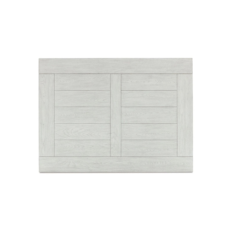 Dyne Cocktail Coffee Table, Plank Top, Balusters, 54 Inch White Wood