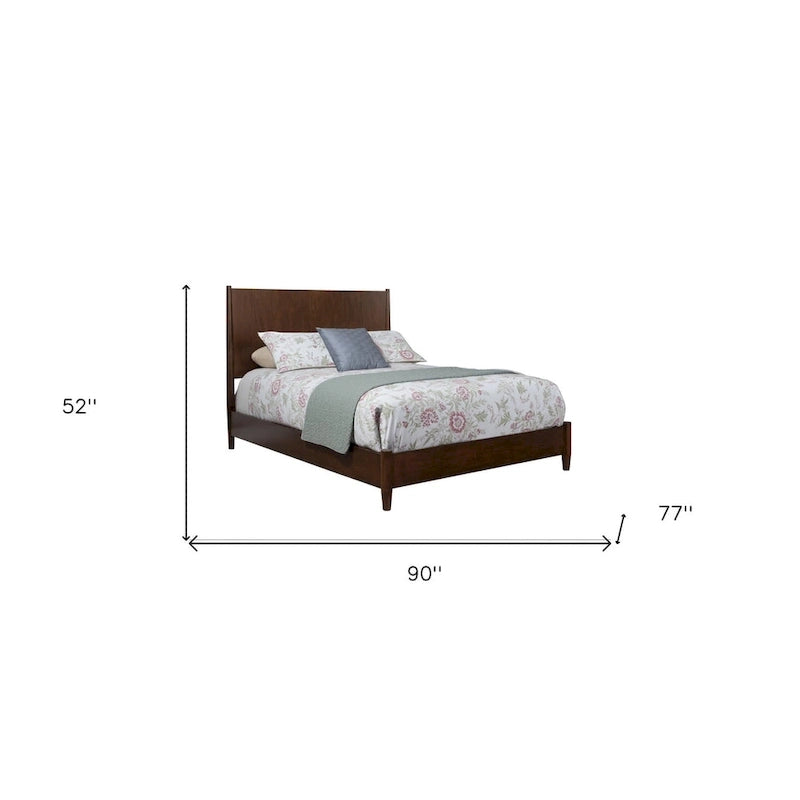 HomeRoots Brown Solid Wood California King Bed Frame