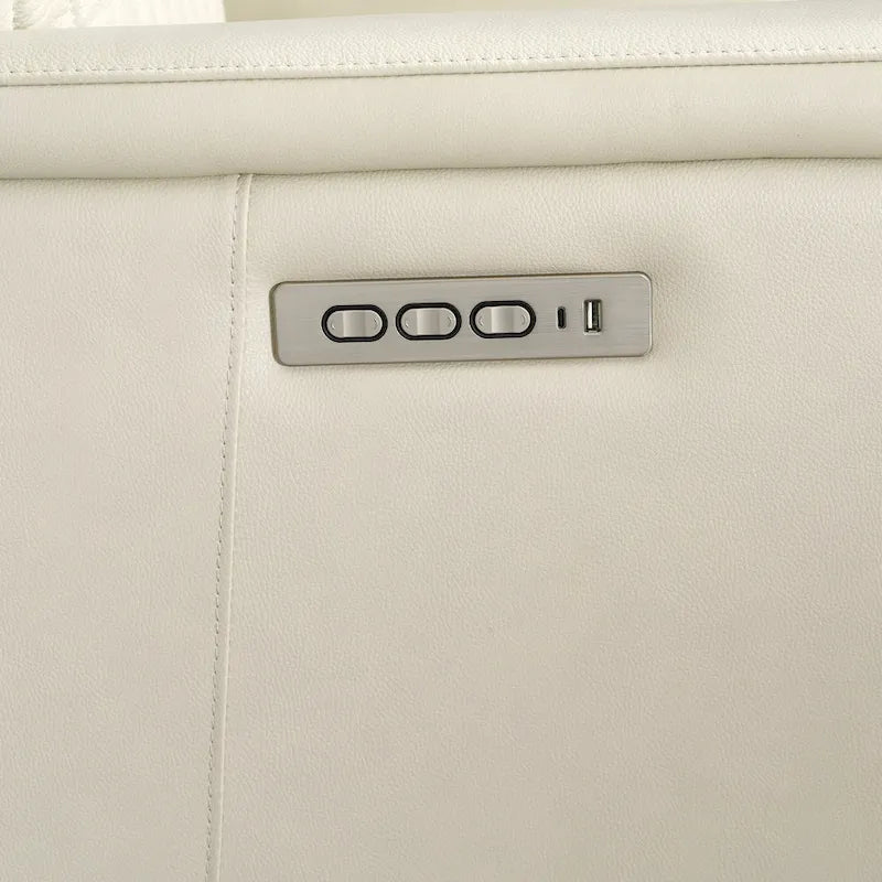 3-Piece Leather Zero Gravity Power Reclining Sofa Set with Power Headrest and Power Lumbar,USB&USB-C Port