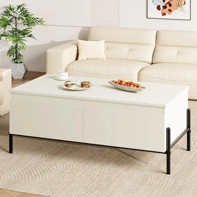 Coffee Table White Center Table Modern Living Room Table