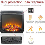 WESOME 70 Fireplace TV Stand Entertainment Center with 18 Electric Fireplace