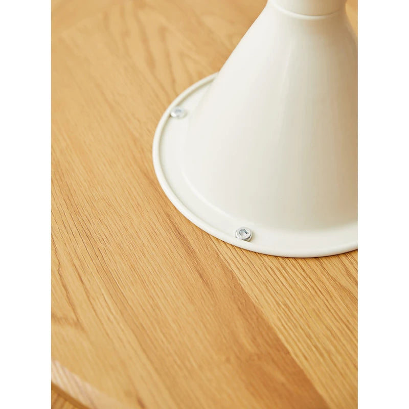 Modern Simple Coffee Table Round Coffee Table with Double Cone Table Frame Carbon Steel Coffee Table Base, for Living Room