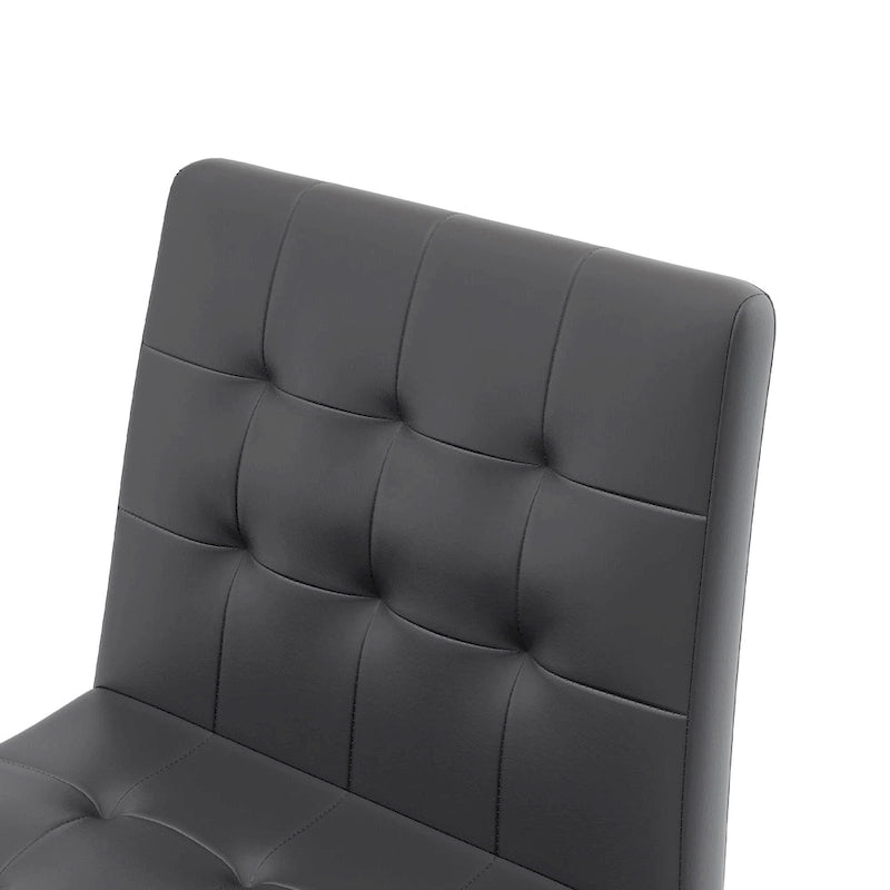 Modern High Bar Stools Set of 2, Kitchen Stool Island with PU Backrest, Gaming Chair with Metal Legs and Footstool