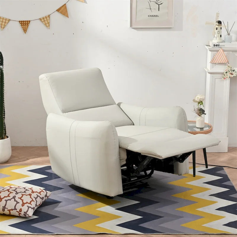 Power Recliner Chair Wall Hugger,Small Home Theater Seating with Lumbar Support,Single Recliner Sofa for Living Room