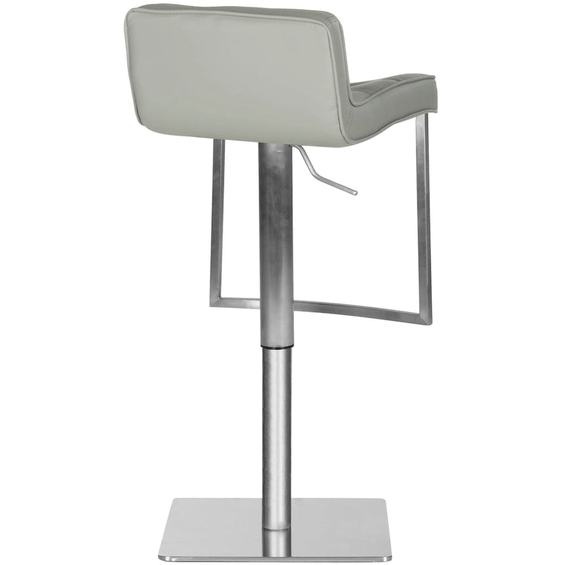 SAFAVIEH Lyndy 24.8-34.2-inch White Leather Adjustable Swivel Bar Stool - 20.1 x 16.5 x 29.9 - 20Wx17Dx30H
