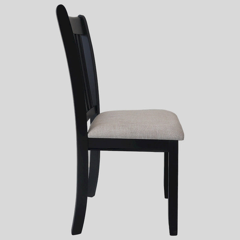 Black Finish Set of 2 Seating Chairs