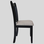 Black Finish Set of 2 Seating Chairs