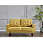Feemster 57.5 Wide Velvet Tufted Cushion Back Loveseat