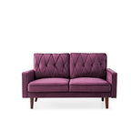 Feemster 57.5 Wide Velvet Tufted Cushion Back Loveseat
