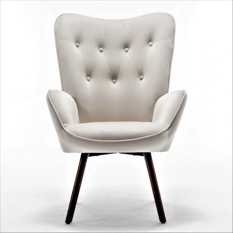 Kreedence 26.38 W Microfiber Flared Arm Accent Chair