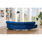138.6 Velvet curved sofa Symmetrical Modular Sectional