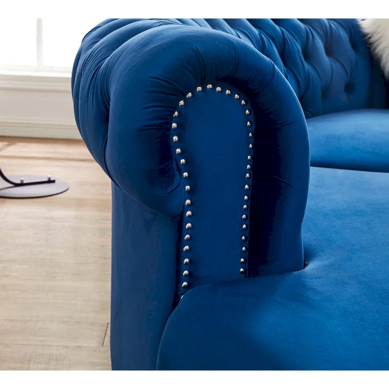 138.6 Velvet curved sofa Symmetrical Modular Sectional