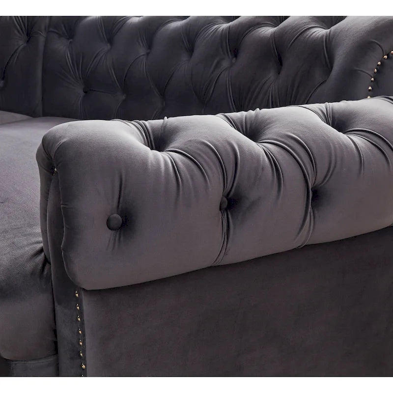 138.6 Velvet curved sofa Symmetrical Modular Sectional