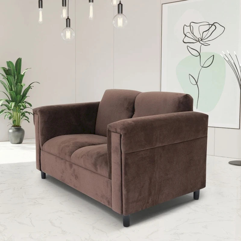 Coast to Coast Sofas Mid Century Modern Loveseat Sofa Solid Wood Frame Upholstered