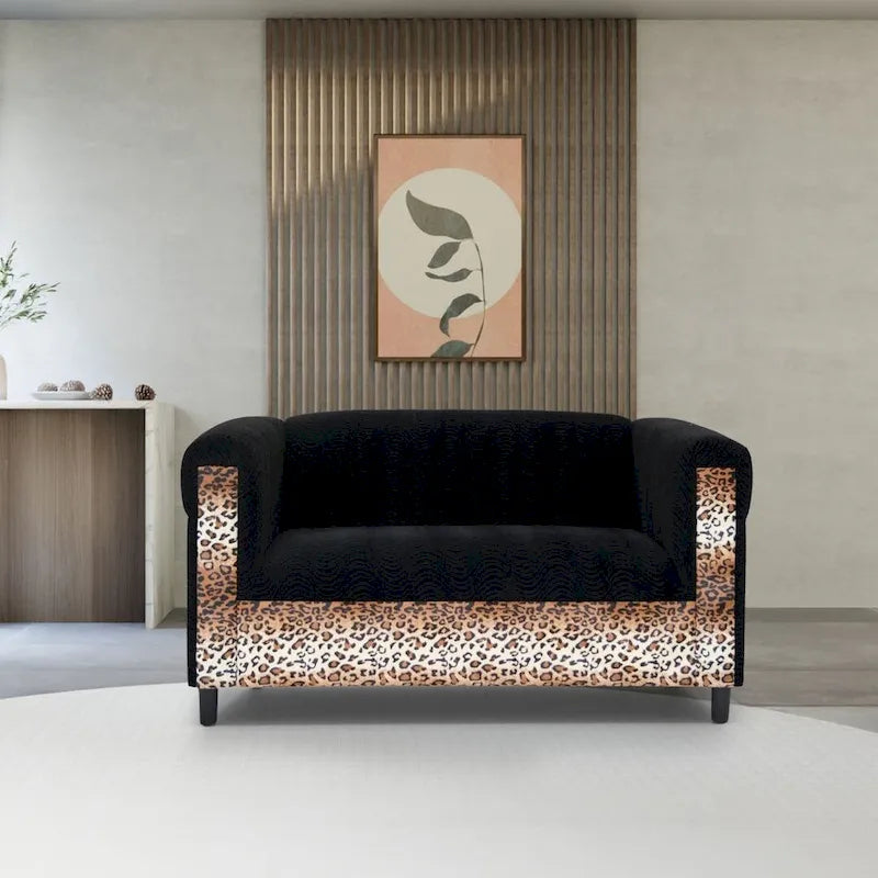 Coast to Coast Sofas Mid Century Modern Loveseat Sofa Solid Wood Frame Upholstered