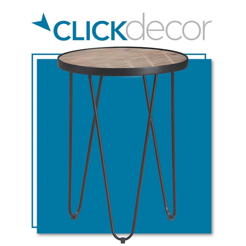 ClickDecor Modern Farmhouse Living Room Collection Set, Traditional Rustic Herringbone Accent