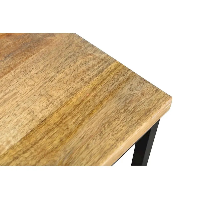 Handmade Timbergirl Reclaimed Mango Wood and Metal Chair (Set of 2) - 36H x 18W x 18L