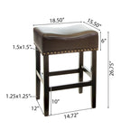Lisette 26-inch Brown Backless Counter Stool (Set of 2) by Christopher Knight Home - 18.00 D x 15.50 W x 26.00 H