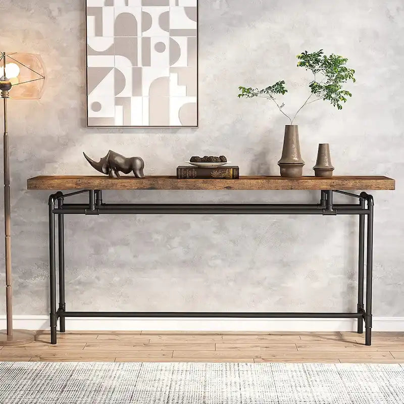 70.9 Inches Console Sofa Table for Living Room, Wood Entryway Table