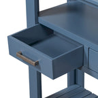 Modern Console Table for Living Room with 4 Drawers and 2 Shelves