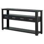 Modern Console Table for Living Room with 4 Drawers and 2 Shelves