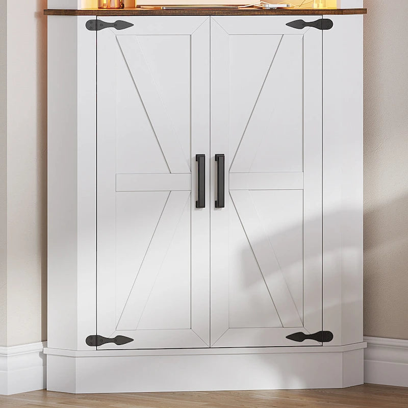 66 Tall Corner Cabinet With Led Light