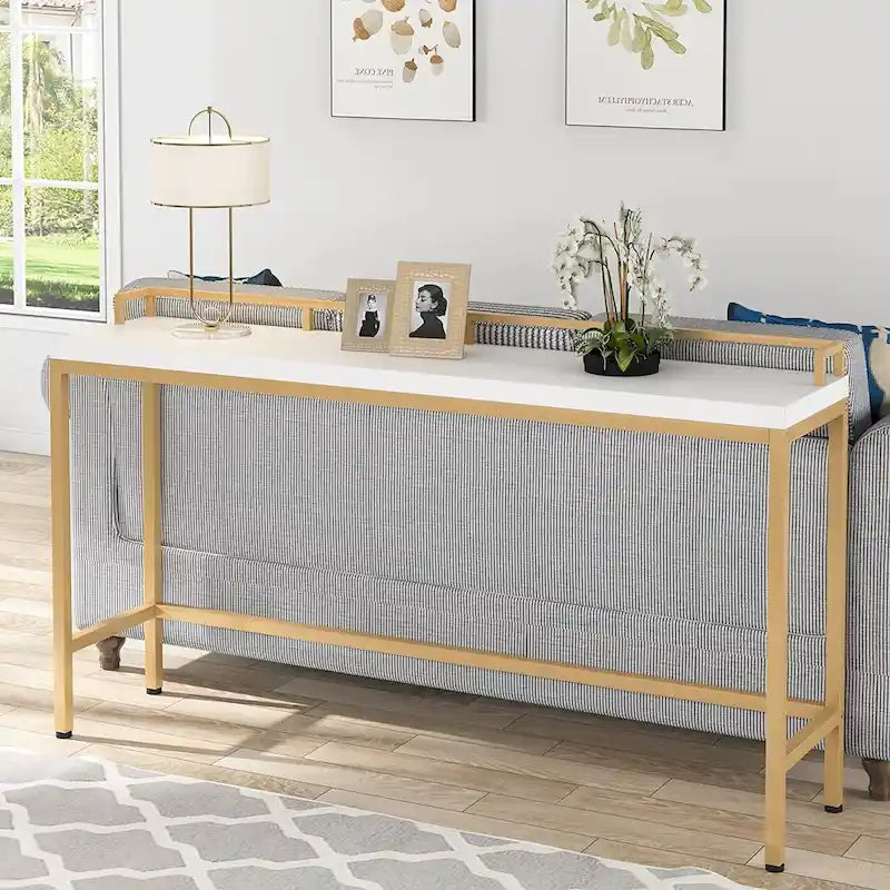Console Table Behind Sofa Couch, 70.9 inch Long Narrow Entry Table