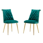 Clihome Modern Velvet Upholstered Featured Dining Chairs (Set of 2)