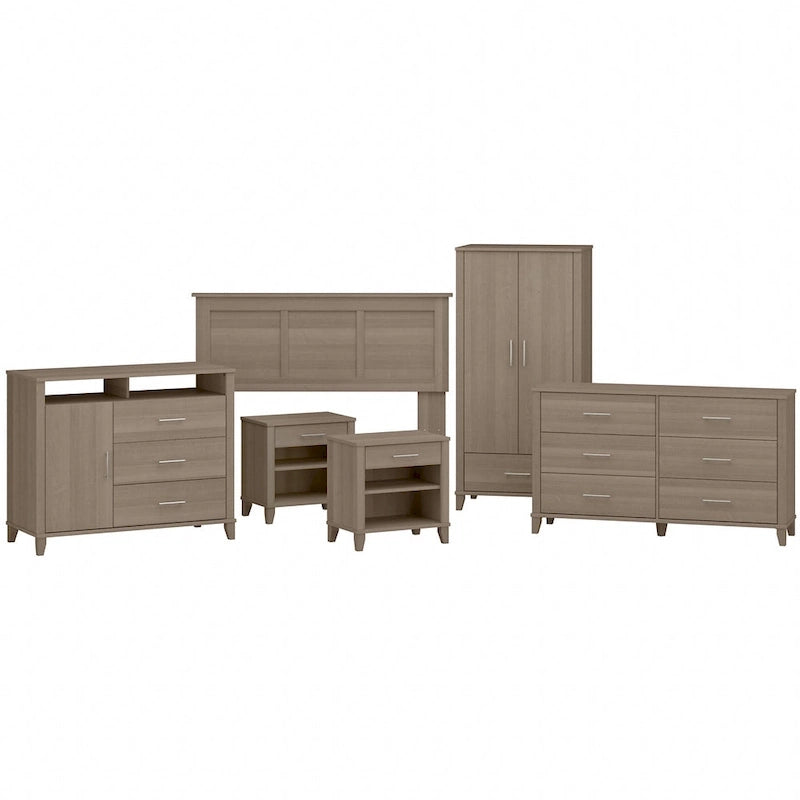 Somerset 6 Piece Full/Queen Size Bedroom Set by Bush Furniture