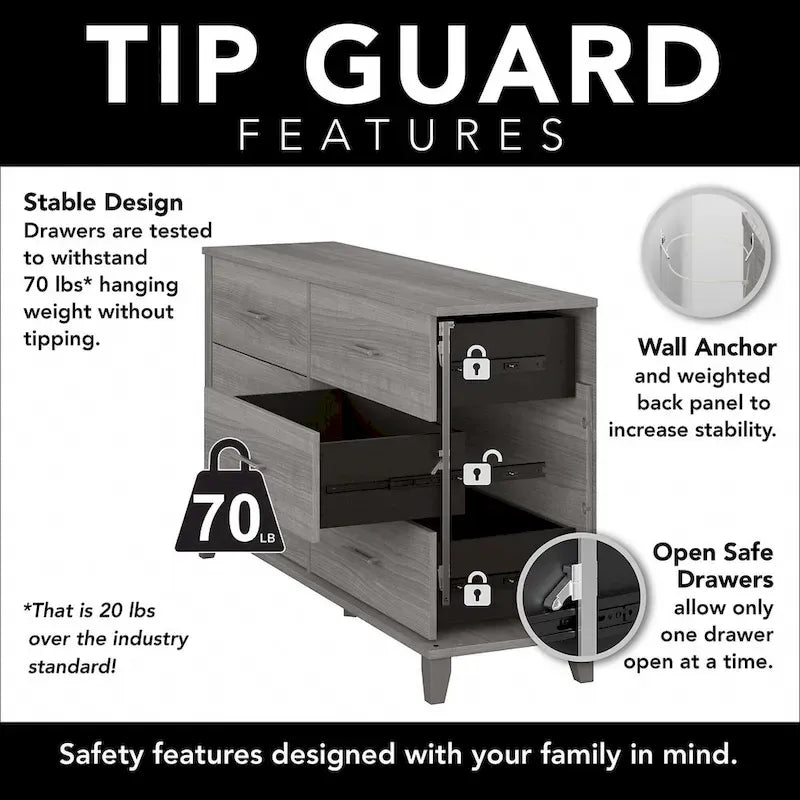 Somerset 6 Piece Full/Queen Size Bedroom Set by Bush Furniture