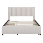 Upholstered Platform Bed with 2 Drawers and 1 Twin XL Trundle