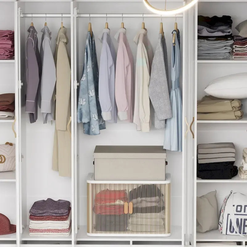Multi-Unit Wardrobe Versatile Storage Solutions Armoires Cabinet White