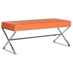 SAFAVIEH Lorayne Modern Glam Tufted Grey Bench - 43Wx18Dx18H