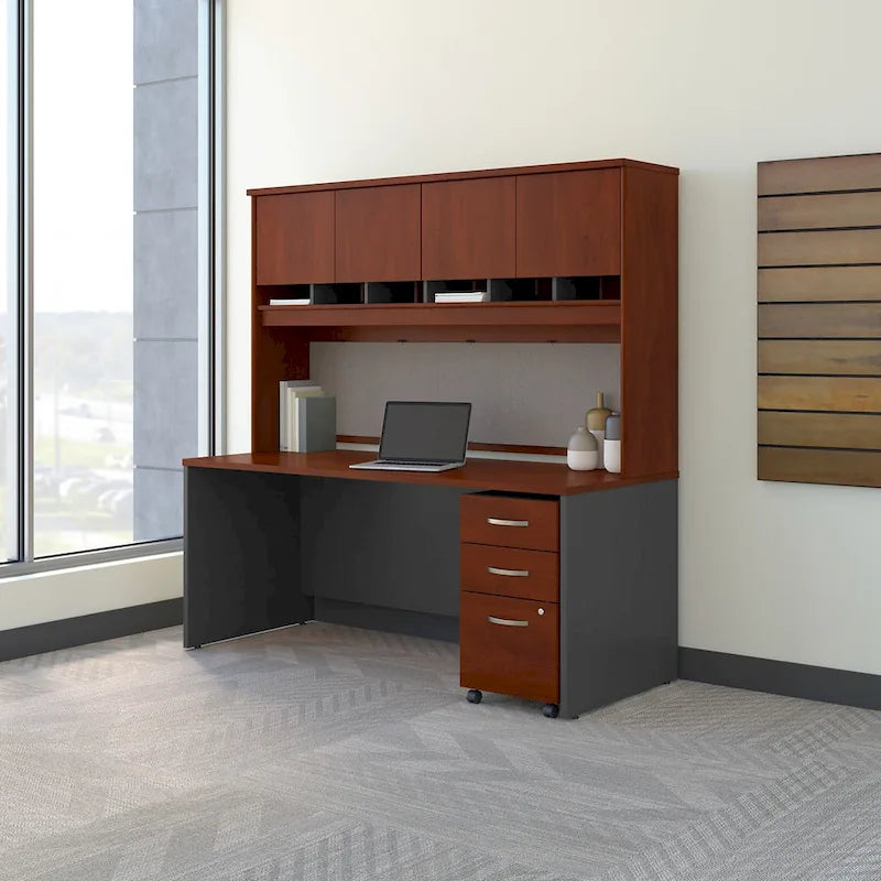 Series C 72 x 30 Desk with Hutch & Drawers by Bush Business Furniture