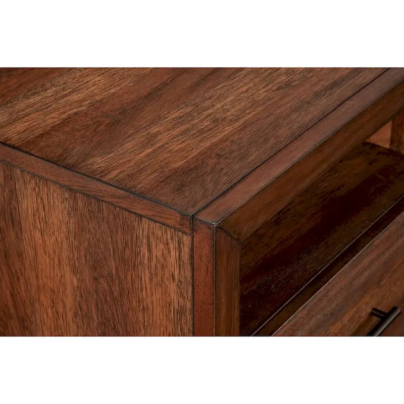 Origins by Alpine Trinidad Wood TV Console, Toffee (Brown)