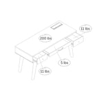 South Shore Helsy Computer Desk with Power Bar
