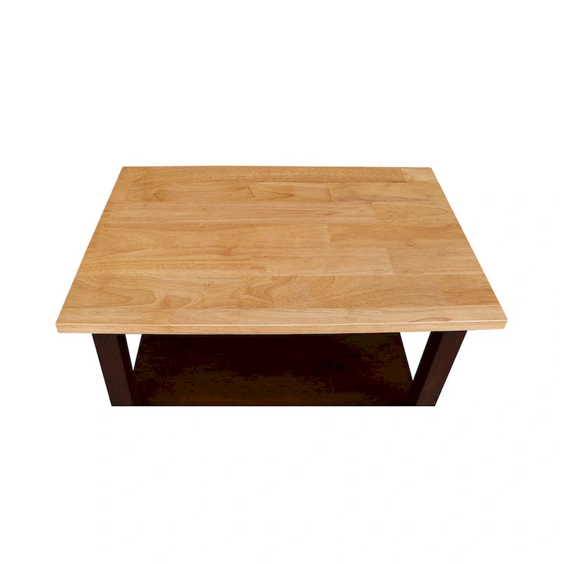 Porch & Den Estelle Solid Wood Microwave Kitchen Cart