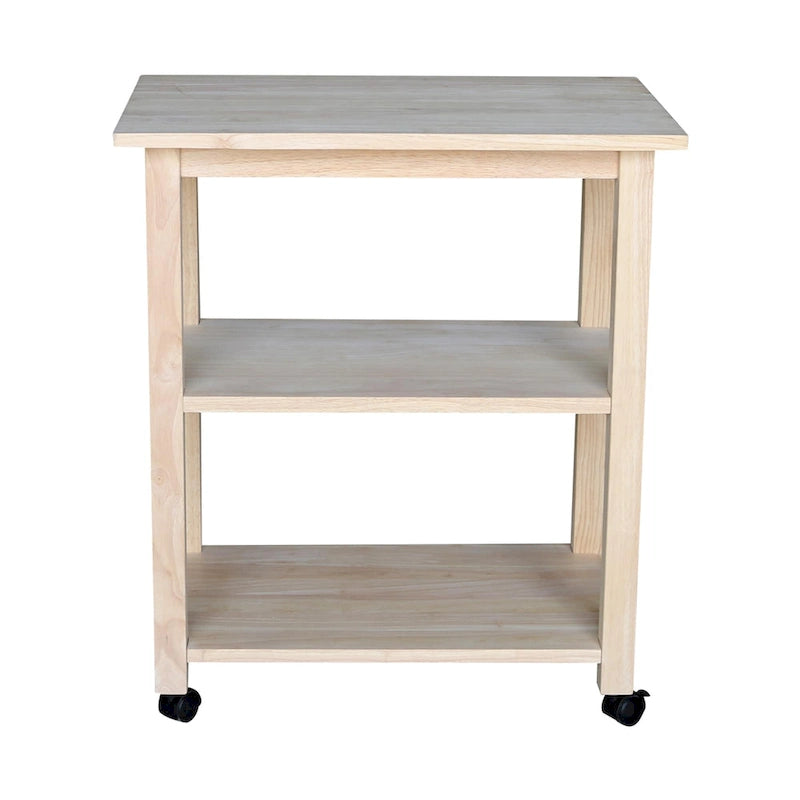 Porch & Den Estelle Solid Wood Microwave Kitchen Cart