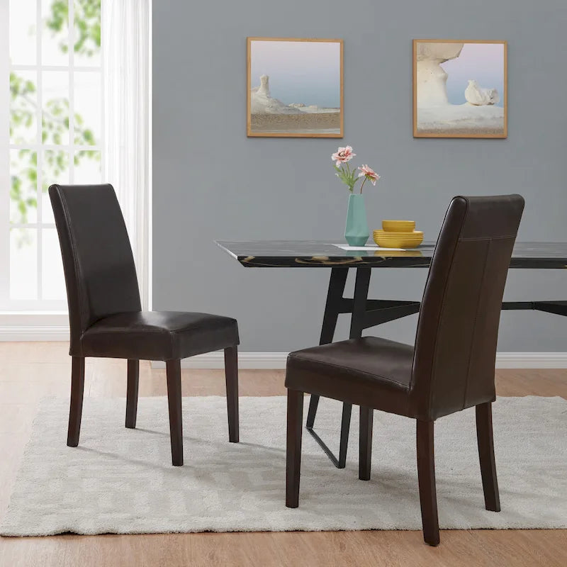 Hartford Leather Dining Chair,Set of 2