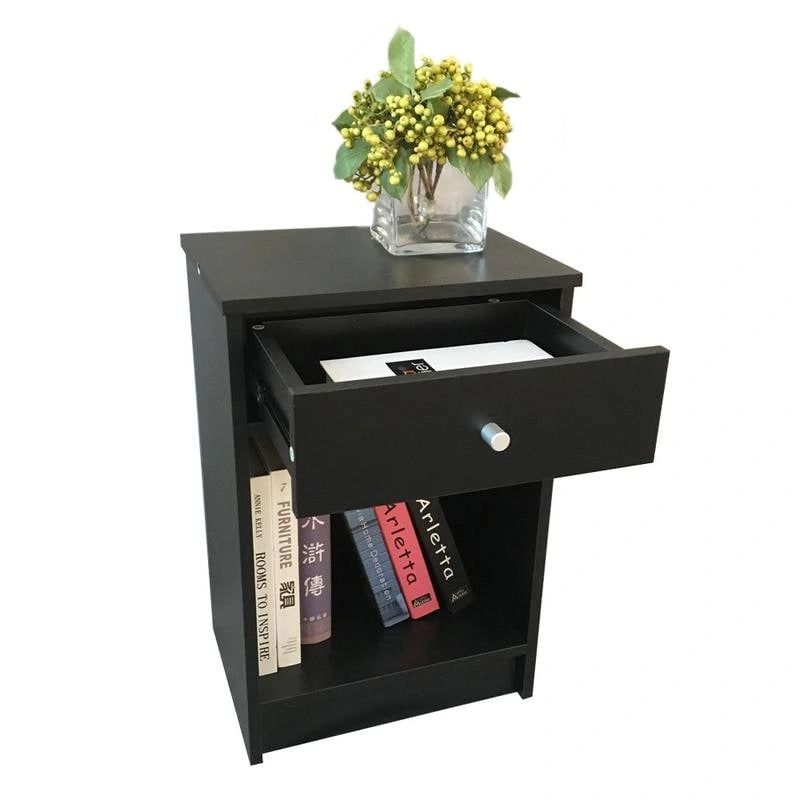 Simplify bedroom furniture Bedside End Table 1/2 Drawer Nightstand 2 Styles