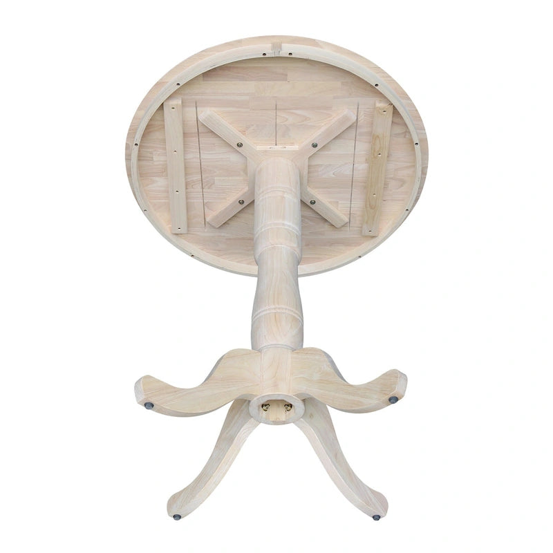 International Concepts Unfinished 36-inch Round Bar-height Pedestal Table