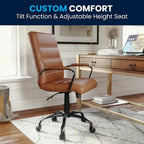 Mid-back LeatherSoft Executive Swivel Office Chair