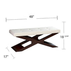 SEI Furniture Haddix Upholstered Entryway Bench