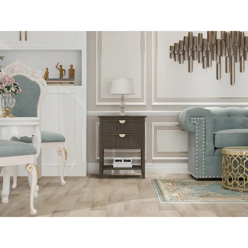 2 Drawer Side table