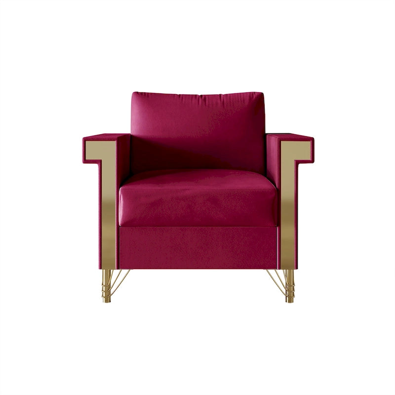 CraftPorch Luxurious Velvet Upholstered Arm Chair