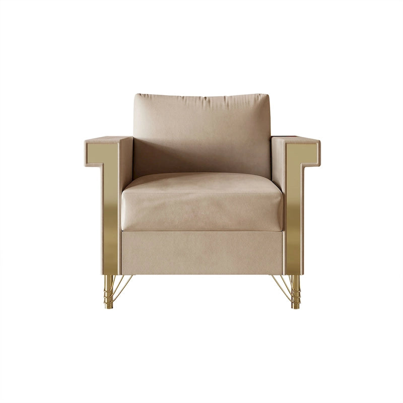 CraftPorch Luxurious Velvet Upholstered Arm Chair