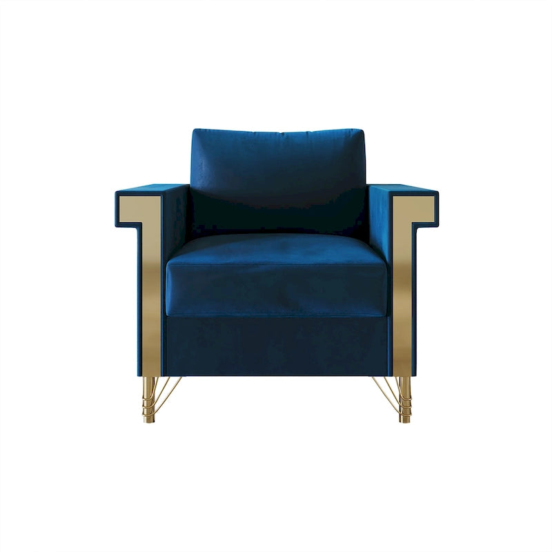 CraftPorch Luxurious Velvet Upholstered Arm Chair