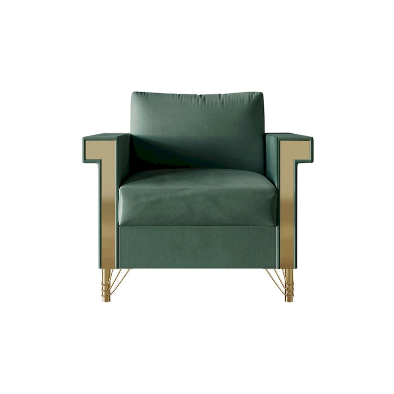 CraftPorch Luxurious Velvet Upholstered Arm Chair